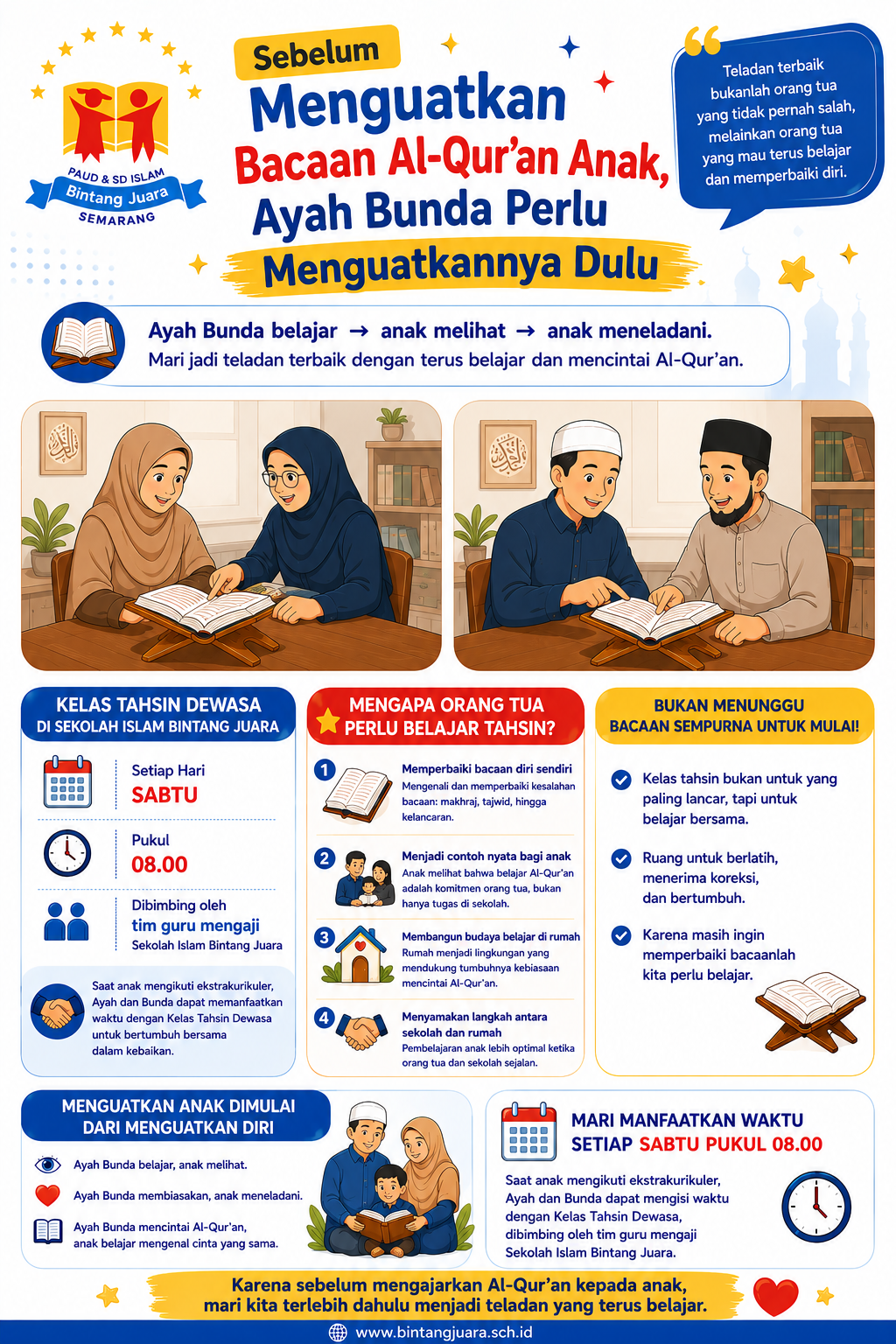 Menguatkan bacaan orang tua
