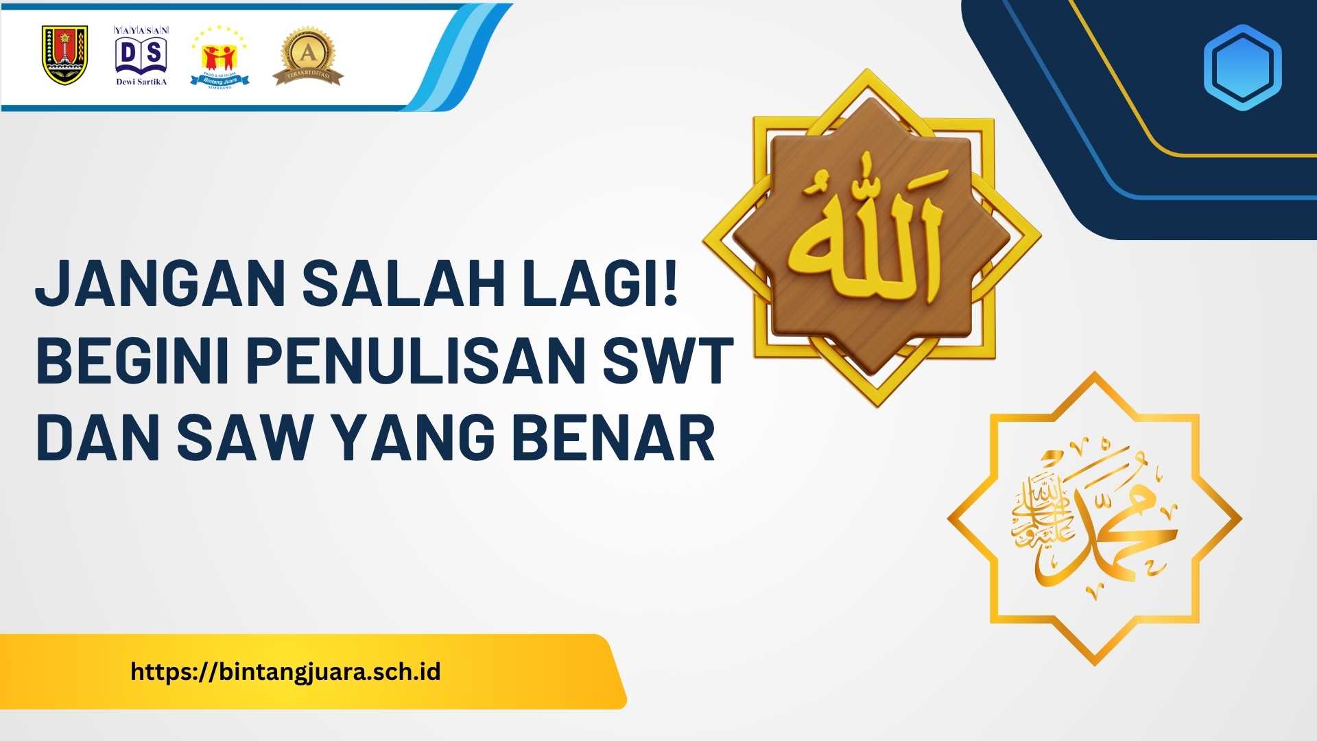 penulisan swt dan saw yang benar